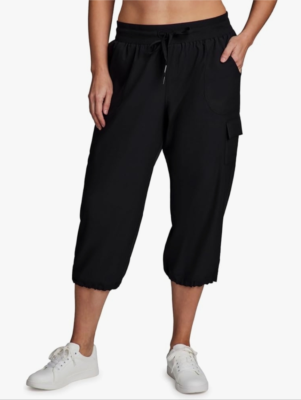 RBX Women’s Black Cargo Capri Jogger Pants Size XL